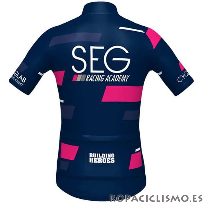 2021 Maillot SEG Racing Academy Tirantes Mangas Cortas Apagado Azul